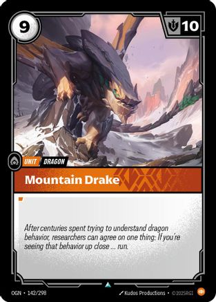 Mountain Drake (142/298) - Riftbound - [Origins] Foil