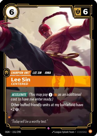 Lee Sin - Centered (151/298) - Riftbound - [Origins] Foil