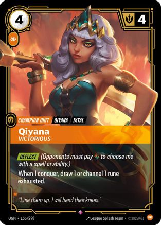 Qiyana - Victorious (155/298) - Riftbound - [Origins] Foil