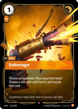 Sabotage (156/298) - Riftbound - [Origins] Foil
