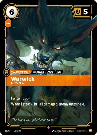 Warwick - Hunter (159/298) - Riftbound - [Origins] Foil