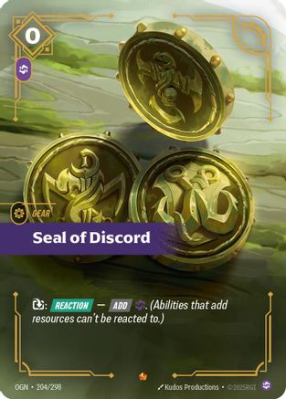 Seal of Discord (204/298) - Riftbound - [Origins] Foil