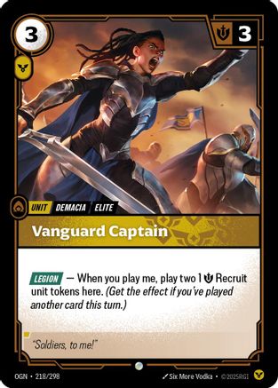 Vanguard Captain (218/298) - Riftbound - [Origins] Foil