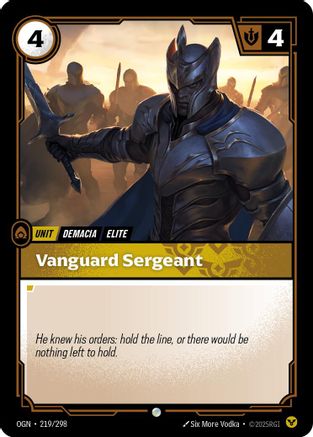 Vanguard Sergeant (219/298) - Riftbound - [Origins] Foil