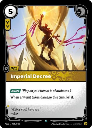 Imperial Decree (221/298) - Riftbound - [Origins] Foil