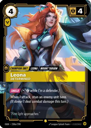 Leona - Determined (Alternate Art) (238a/298) - Riftbound - [Origins] Foil