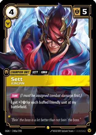 Sett - Kingpin (Alternate Art) (240a/298) - Riftbound - [Origins] Foil