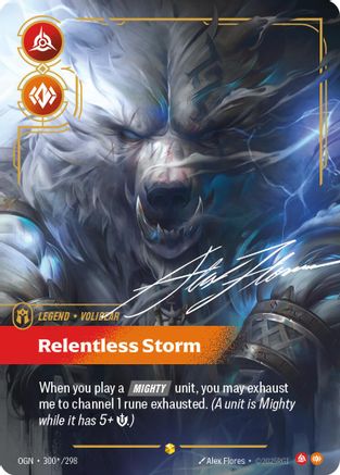 Volibear - Relentless Storm (Signature) (300*/298) - Riftbound - [Origins] Foil