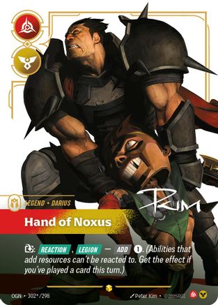Darius - Hand of Noxus (Signature) (302*/298) - Riftbound - [Origins] Foil