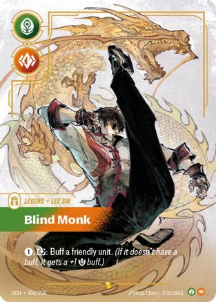 Lee Sin - Blind Monk (Showcase) (304/298) - Riftbound - [Origins] Foil