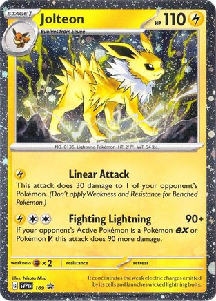 Jolteon - 169 (Cosmos Holo) 135  - Holofoil SV Scarlet & Violet Promo Cards - Rare
