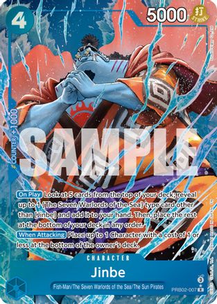 Jinbe - PRB02-007(Alternate Art) (PRB02-007) - [Premium Booster -The Best- Vol. 2] Foil