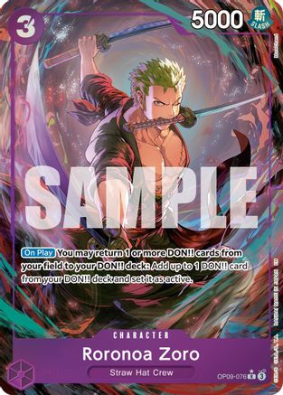 Roronoa Zoro - OP09-076 (Alternate Art) (OP09-076) - [Premium Booster -The Best- Vol. 2] Foil