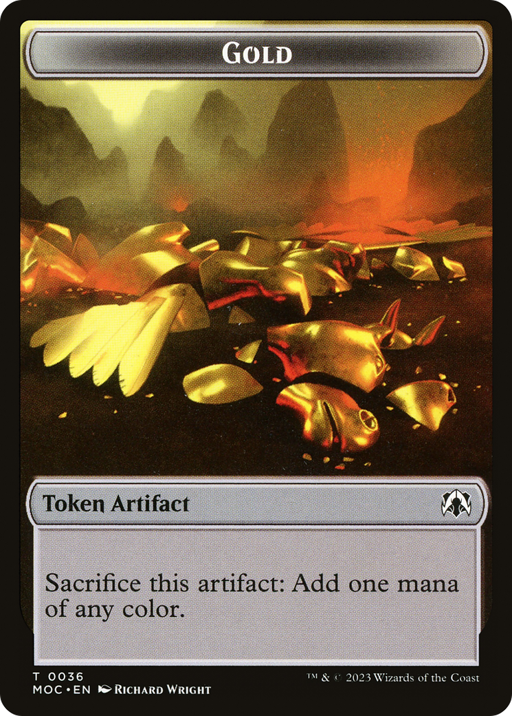 Gold  [March of the Machine Commander Tokens]