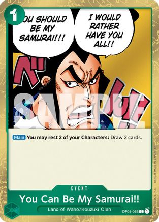 You Can Be My Samurai!! (Pirate Foil) (OP01-055) - [Premium Booster -The Best- Vol. 2] Foil