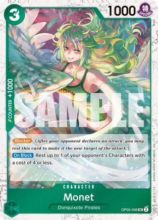 Monet (Pirate Foil) (OP05-036) - [Premium Booster -The Best- Vol. 2] Foil