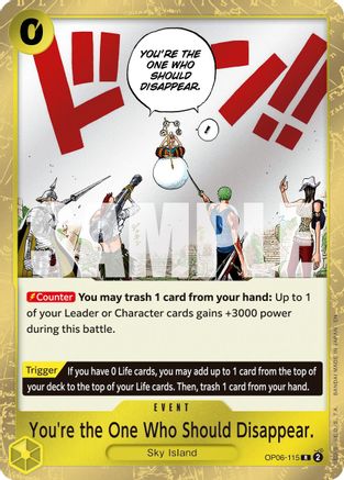 You're the One Who Should Disappear (Reprint) (OP06-115) - [Premium Booster -The Best- Vol. 2] Foil