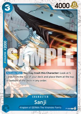 Sanji - P-068 (Pirate Foil) (P-068) - [Premium Booster -The Best- Vol. 2] Foil
