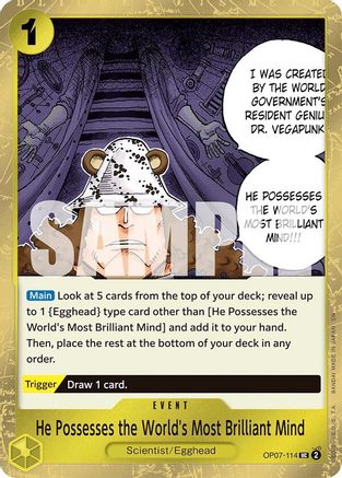He Possesses the World's Most Brilliant Mind (Pirate Foil) (OP07-114) - [Premium Booster -The Best- Vol. 2] Foil