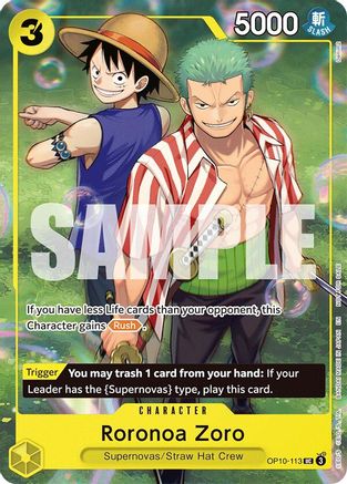 Roronoa Zoro (Learn Together Deck Set - Set Sail Event) (OP10-113) - [One Piece Promotion Cards]