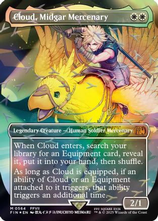 Cloud, Midgar Mercenary (Borderless) (Chocobo Track Foil)  [FINAL FANTASY] Foil