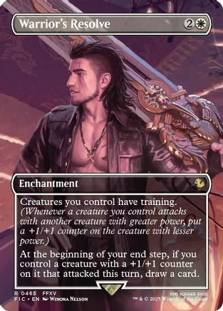 Warrior's Resolve (Borderless)  [Commander: FINAL FANTASY] Foil