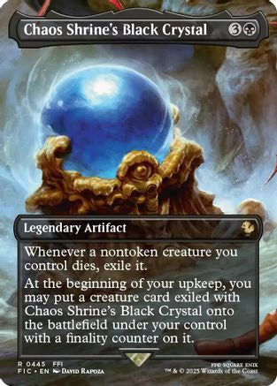 Chaos Shrine's Black Crystal (Borderless)  [Commander: FINAL FANTASY] Foil