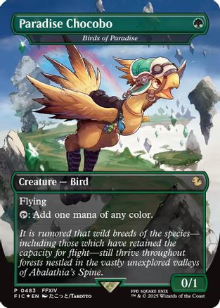 Paradise Chocobo - Birds of Paradise (Borderless)  [Commander: FINAL FANTASY] Foil
