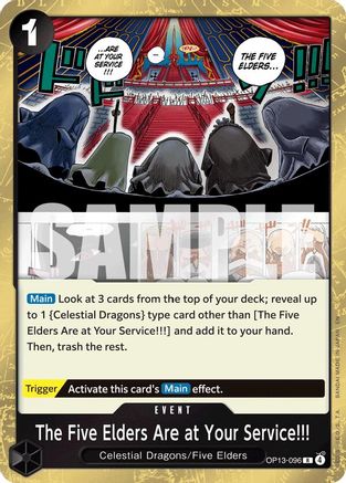 The Five Elders Are at Your Service!!! (OP13-096) - [Carrying On His Will] Foil