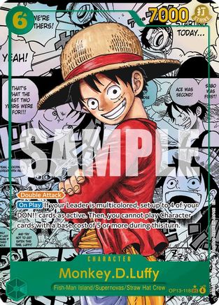 Monkey.D.Luffy (118) (Manga) (OP13-118) - [Carrying On His Will] Foil