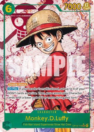 Monkey.D.Luffy (118) (Parallel) (OP13-118) - [Carrying On His Will] Foil