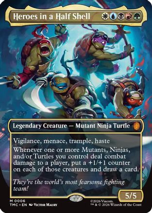Heroes in a Half Shell (0006) (Borderless)  [Commander: Teenage Mutant Ninja Turtles] Foil