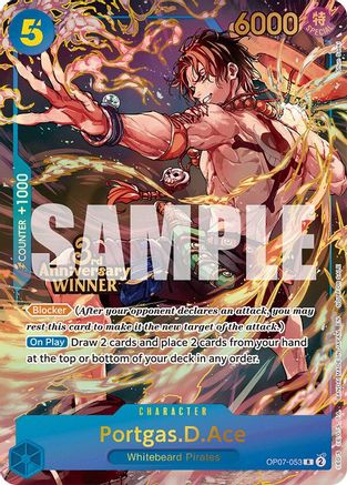 Portgas.D.Ace - OP07-053 (3rd Anniversary Winner) (OP07-053) - [One Piece Promotion Cards] Foil