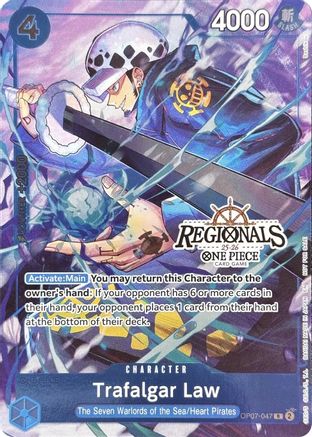 Trafalgar Law (CS 25-26 Regionals Textured Chase Promo) (OP07-047) - [One Piece Promotion Cards] Foil