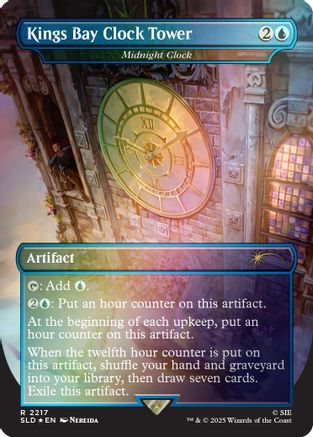 Kings Bay Clock Tower - Midnight Clock (Rainbow Foil)  [Secret Lair Drop Series] Foil