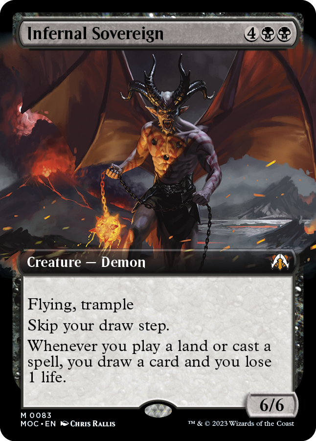 Infernal Sovereign (Extended Art) [March of the Machine Commander] Foil