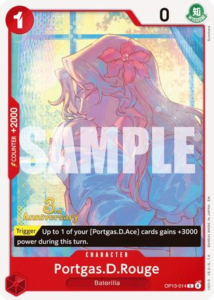 Portgas.D.Rouge (OP13-014) - [Carrying On His Will: 3rd Anniversary Tournament Cards]
