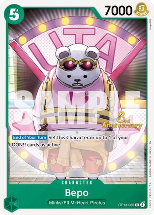 Bepo (OP13-035) - [Carrying On His Will: 3rd Anniversary Tournament Cards]
