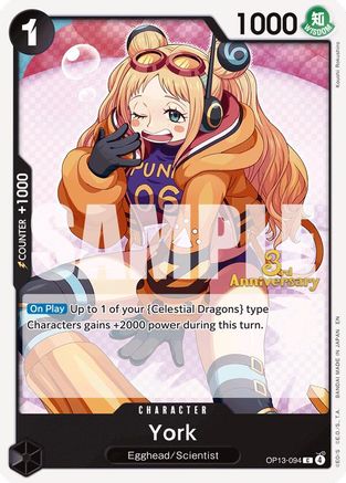 York (OP13-094) - [Carrying On His Will: 3rd Anniversary Tournament Cards]