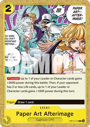 Paper Art Afterimage (OP13-115) - [Carrying On His Will: 3rd Anniversary Tournament Cards]