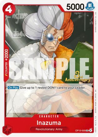 Inazuma (OP13-005) - [Carrying On His Will: 3rd Anniversary Tournament Cards]