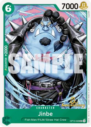 Jinbe (OP13-029) - [Carrying On His Will: 3rd Anniversary Tournament Cards]