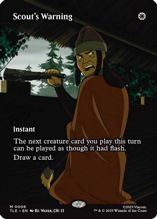 Scout's Warning (Borderless)  [Avatar: The Last Airbender: Eternal-Legal] Foil