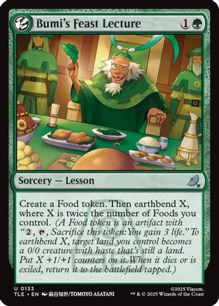 Bumi's Feast Lecture  [Avatar: The Last Airbender: Eternal-Legal] Foil