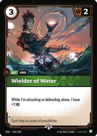 Wielder of Water (055/298) - Riftbound - [Riftbound Organized Play Promotional Cards] Foil