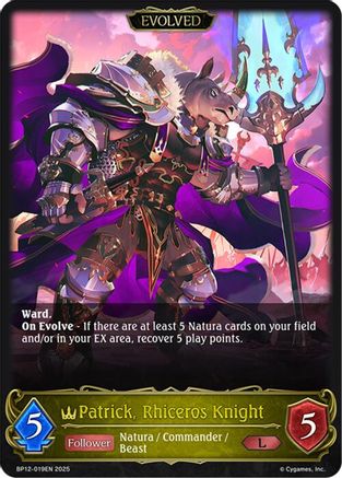 Patrick, Rhiceros Knight (Evolved)