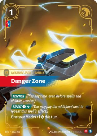 Danger Zone (182/221) - Riftbound - [Spiritforged] Foil