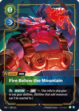 Ornn - Fire Below the Mountain (189/221) - Riftbound - [Spiritforged] Foil