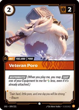 Veteran Poro (099/221) - Riftbound - [Spiritforged] Foil