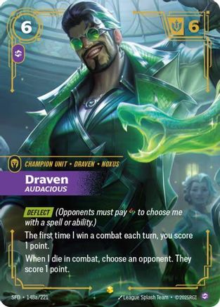Draven - Audacious (Alternate Art) (148a/221) - Riftbound - [Spiritforged] Foil